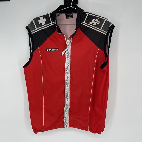 Assos Wind Block Cycling Vest Red Full Zip Men's Size XLG - Picture 1 of 8